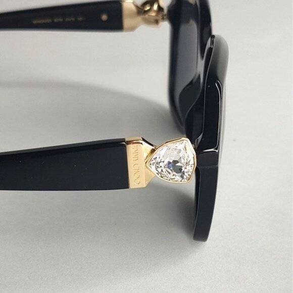 Jimmy Choo Sunglasses MANON GS 807 IR Black Oversized Swarovski Crystal NEW - Picture 5 of 16